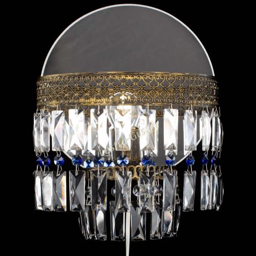 Бра Венеция Пластинка под бронзу Синяя в Подольске Гусь Хрустальный