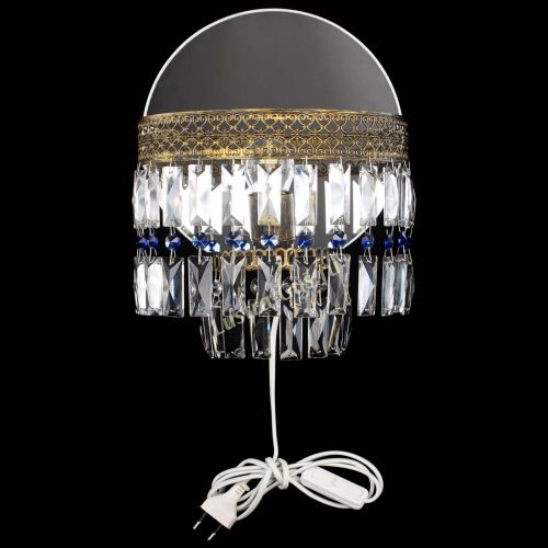 Бра Венеция Пластинка под бронзу Синяя в Подольске Гусь Хрустальный