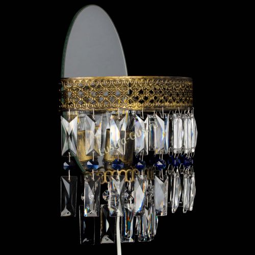 Бра Венеция Пластинка под бронзу Синяя в Подольске Гусь Хрустальный