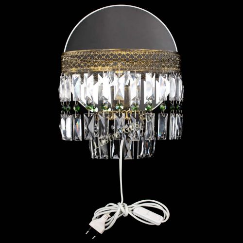 Бра Венеция Пластинка под бронзу Зеленая в Подольске Гусь Хрустальный