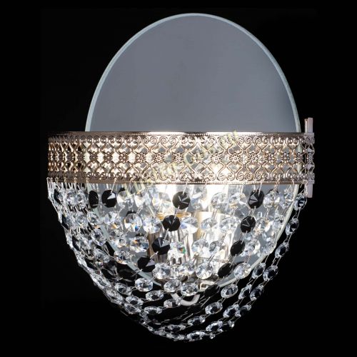 Бра Венеция Сетка черная в Подольске Гусь Хрустальный