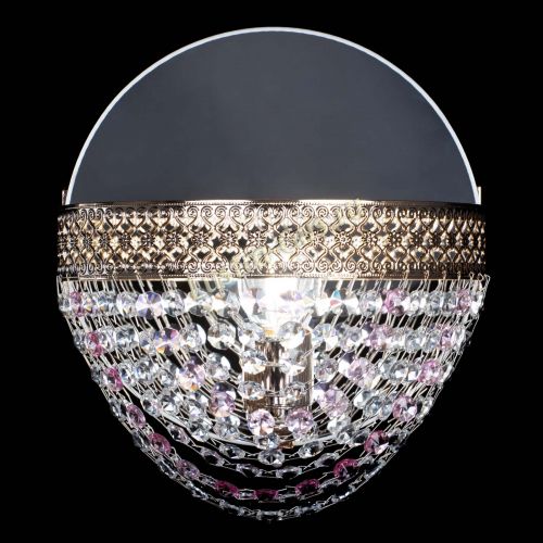 Бра Венеция Сетка розовая в Подольске Гусь Хрустальный