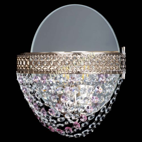 Бра Венеция Сетка розовая в Подольске Гусь Хрустальный