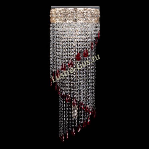 Бра Восток каскад №2 красная в Подольске Гусь Хрустальный