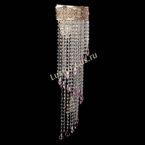 Бра Восток каскад №2 розовая в Подольске Гусь Хрустальный