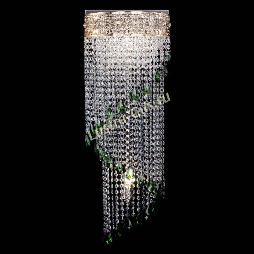 Бра Восток каскад №2 зеленая в Подольске Гусь Хрустальный