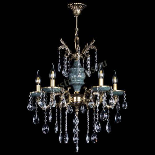 Люстра бронзовая Алфея №5 "Малахит" баден в Подольске Гусь Хрустальный