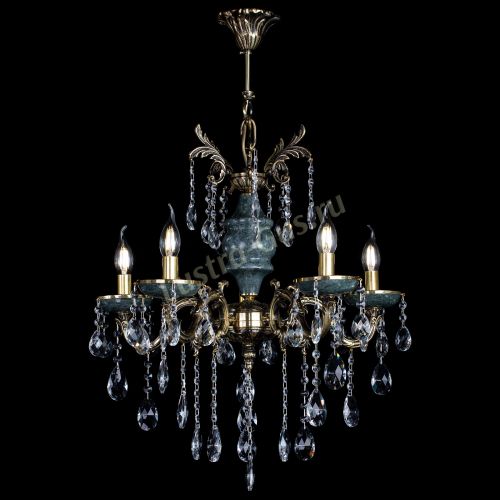 Люстра бронзовая Алфея №5 "Малахит" баден в Подольске Гусь Хрустальный