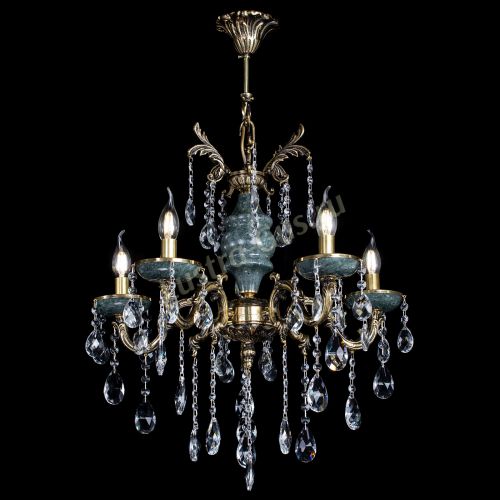 Люстра бронзовая Алфея №5 "Малахит" баден в Подольске Гусь Хрустальный