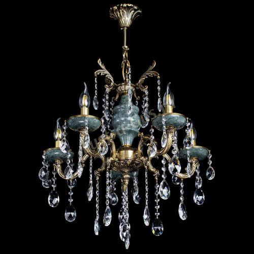 Люстра бронзовая Алфея №5 "Малахит" баден в Подольске Гусь Хрустальный