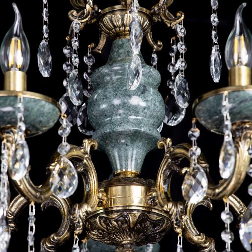 Люстра бронзовая Алфея №5 "Малахит" баден в Подольске Гусь Хрустальный