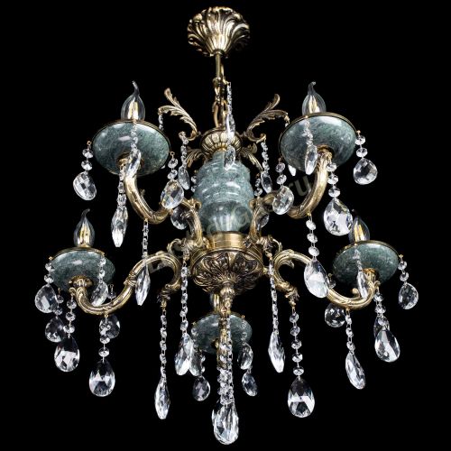 Люстра бронзовая Алфея №5 "Малахит" баден в Подольске Гусь Хрустальный