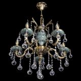 Люстра бронзовая Алфея №5 "Малахит" шар в Подольске