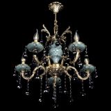 Люстра бронзовая Алфея №5 "Малахит" шар черная в Подольске Люстра бронзовая Алфея №5 "Малахит" шар черная в Подольске