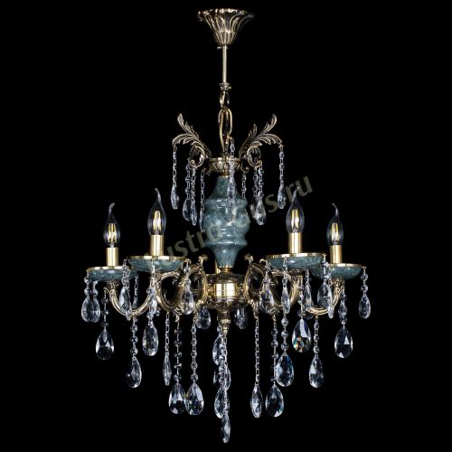 Люстра Алфея №5 "Малахит" журавлик в Подольске Гусь Хрустальный