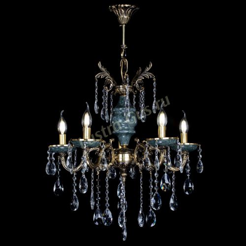 Люстра Алфея №5 "Малахит" журавлик в Подольске Гусь Хрустальный