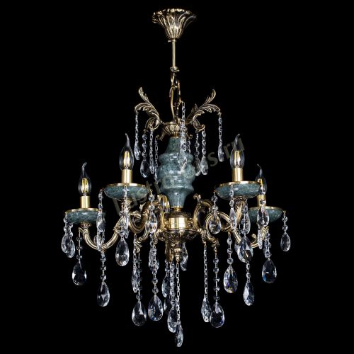 Люстра Алфея №5 "Малахит" журавлик в Подольске Гусь Хрустальный