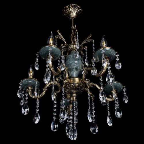 Люстра Алфея №5 "Малахит" журавлик в Подольске Гусь Хрустальный