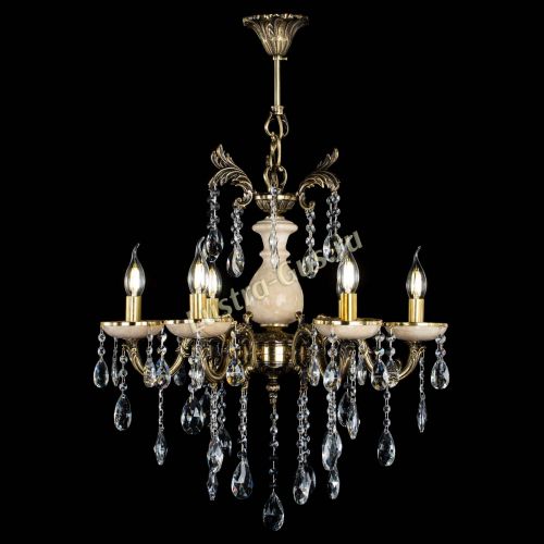 Люстра бронзовая Алфея №6 с камнем шар в Подольске Гусь Хрустальный