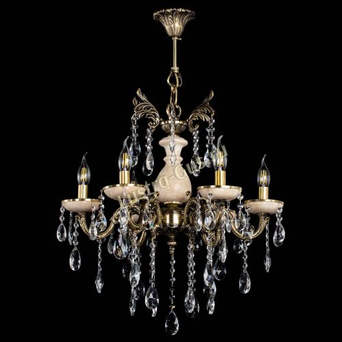 Люстра бронзовая Алфея №6 с камнем шар в Подольске Гусь Хрустальный