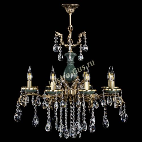 Люстра бронзовая Алфея Малахит №8 баден в Подольске Гусь Хрустальный