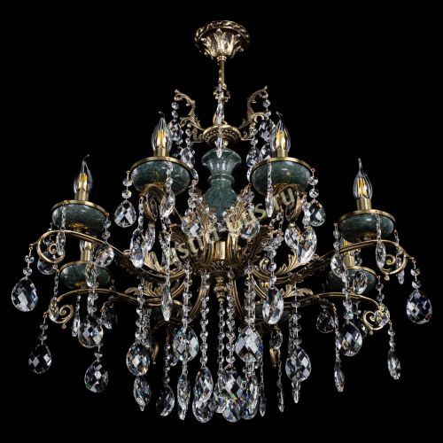 Люстра бронзовая Алфея Малахит №8 баден в Подольске Гусь Хрустальный