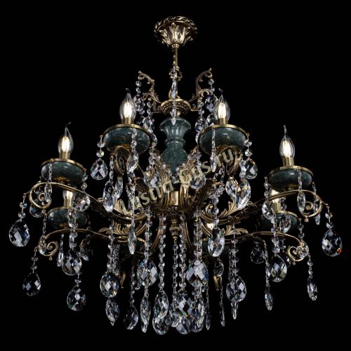 Люстра бронзовая Алфея Малахит №8 баден в Подольске Гусь Хрустальный