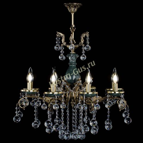 Люстра бронзовая Алфея Малахит №8 шар в Подольске Гусь Хрустальный