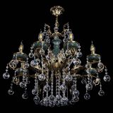 Люстра бронзовая Алфея Малахит №8 шар в Подольске