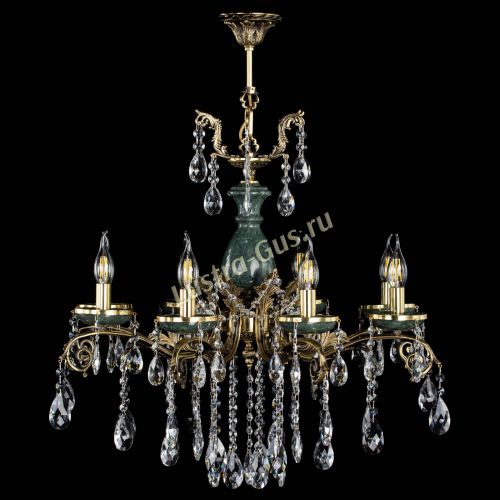 Люстра бронзовая Алфея Малахит №8 журавлик в Подольске Гусь Хрустальный