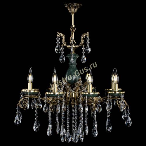 Люстра бронзовая Алфея Малахит №8 журавлик в Подольске Гусь Хрустальный