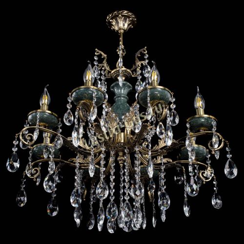 Люстра бронзовая Алфея Малахит №8 журавлик в Подольске Гусь Хрустальный