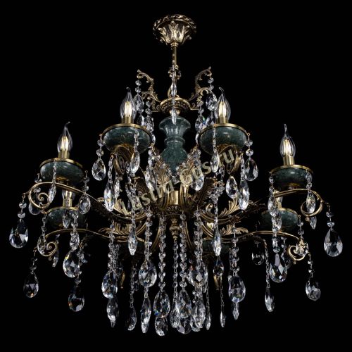 Люстра бронзовая Алфея Малахит №8 журавлик в Подольске Гусь Хрустальный