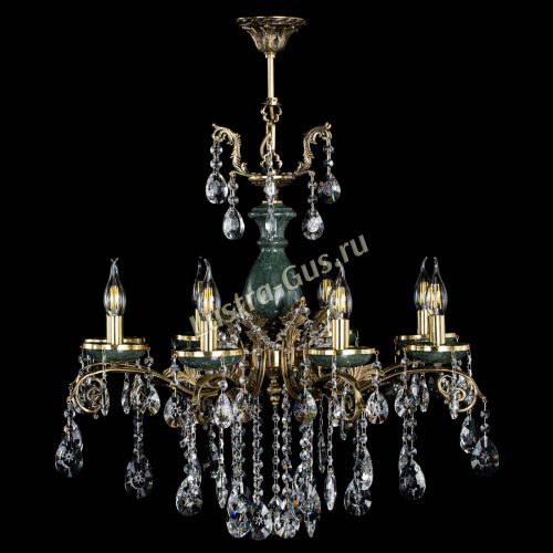 Люстра бронзовая Алфея Малахит №8 звездочка в Подольске Гусь Хрустальный