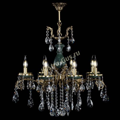 Люстра бронзовая Алфея Малахит №8 звездочка в Подольске Гусь Хрустальный