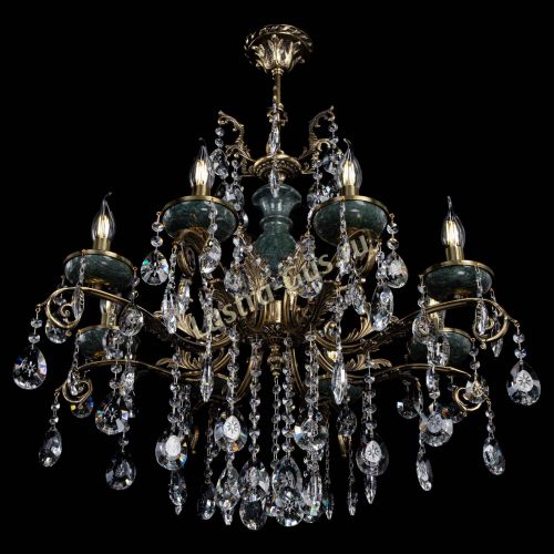 Люстра бронзовая Алфея Малахит №8 звездочка в Подольске Гусь Хрустальный