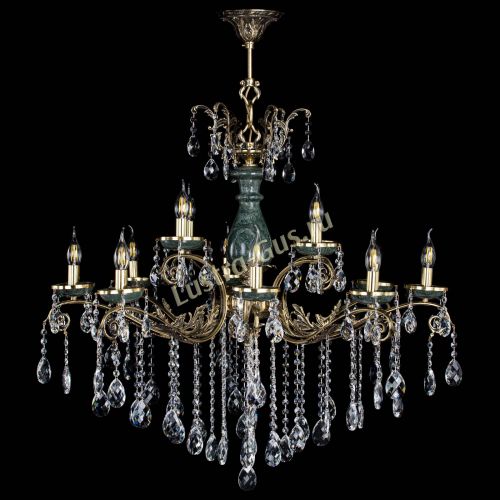 Люстра бронзовая Алфея Малахит №12 баден в Подольске Гусь Хрустальный