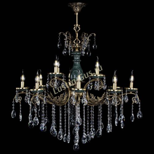 Люстра бронзовая Алфея Малахит №12 баден в Подольске Гусь Хрустальный