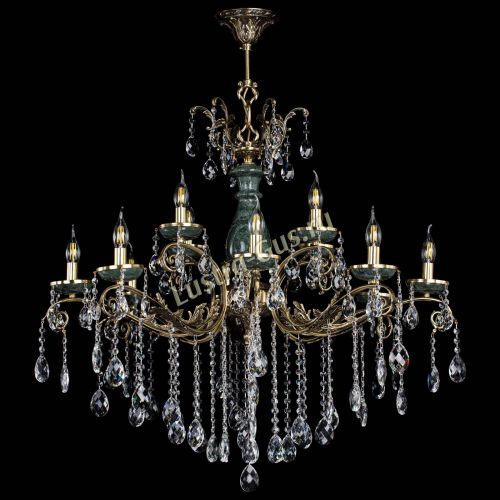 Люстра бронзовая Алфея Малахит №12 баден в Подольске Гусь Хрустальный