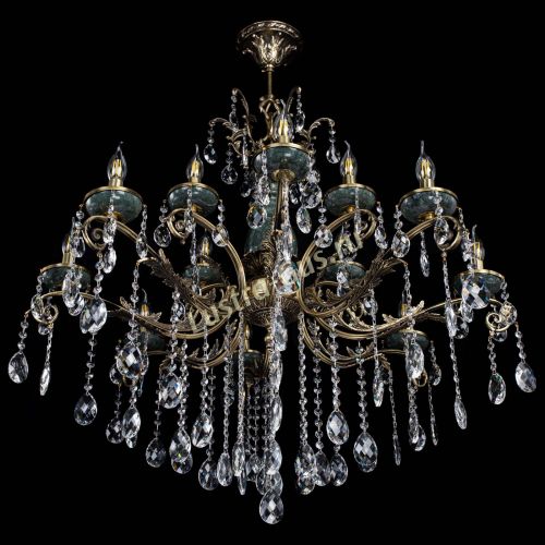 Люстра бронзовая Алфея Малахит №12 баден в Подольске Гусь Хрустальный