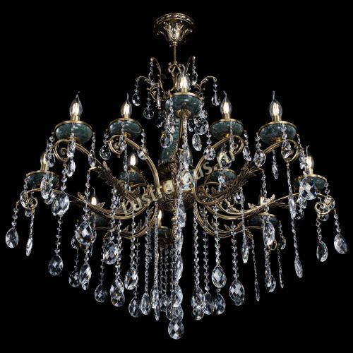 Люстра бронзовая Алфея Малахит №12 баден в Подольске Гусь Хрустальный