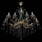 Люстра бронзовая Алфея Малахит №12 шар черная в Подольске Люстра бронзовая Алфея Малахит №12 шар черная в Подольске