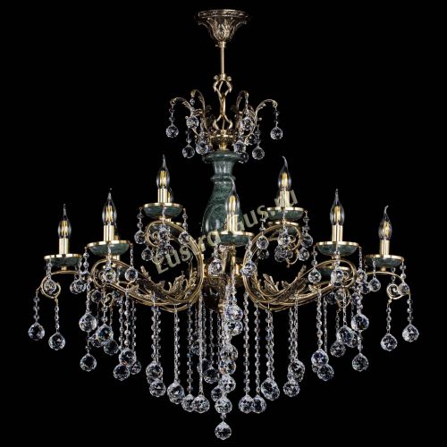 Люстра бронзовая Алфея Малахит №12 шар в Подольске Гусь Хрустальный