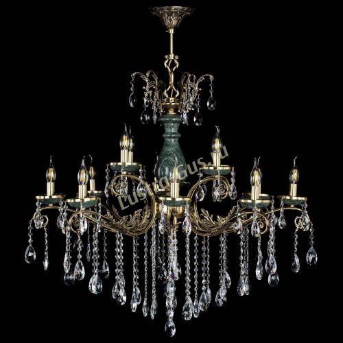 Люстра бронзовая Алфея Малахит №12 журавлик в Подольске Люстра бронзовая Алфея Малахит №12 журавлик в Подольске