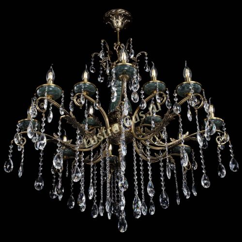 Люстра бронзовая Алфея Малахит №12 журавлик в Подольске Гусь Хрустальный