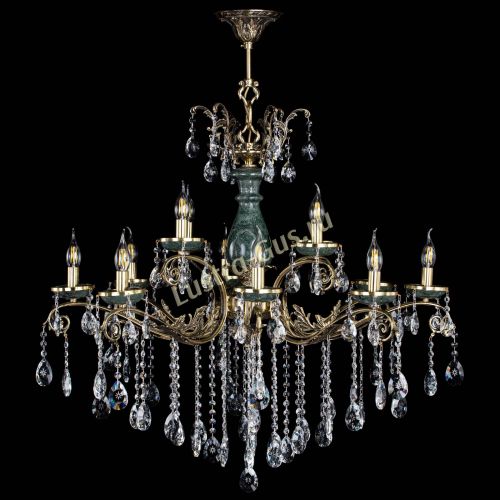 Люстра бронзовая Алфея Малахит №12 звездочка в Подольске Люстра бронзовая Алфея Малахит №12 звездочка в Подольске