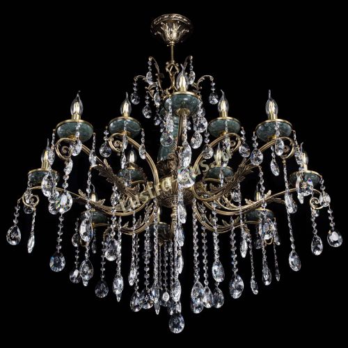 Люстра бронзовая Алфея Малахит №12 звездочка в Подольске Гусь Хрустальный