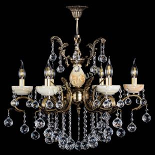 Бронзовая люстра Алфея Оникс №6/2 шар