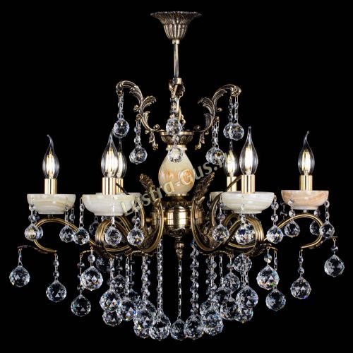 Люстра бронзовая Алфея Оникс №6/2 шар в Подольске Гусь Хрустальный