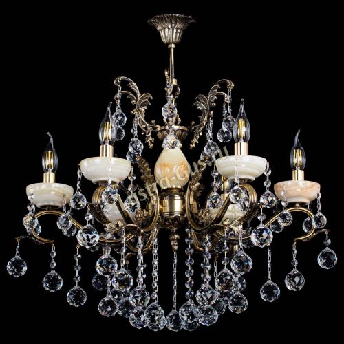 Люстра бронзовая Алфея Оникс №6/2 шар в Подольске Гусь Хрустальный